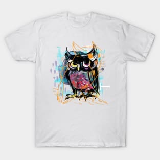 Raven abstract collage T-Shirt